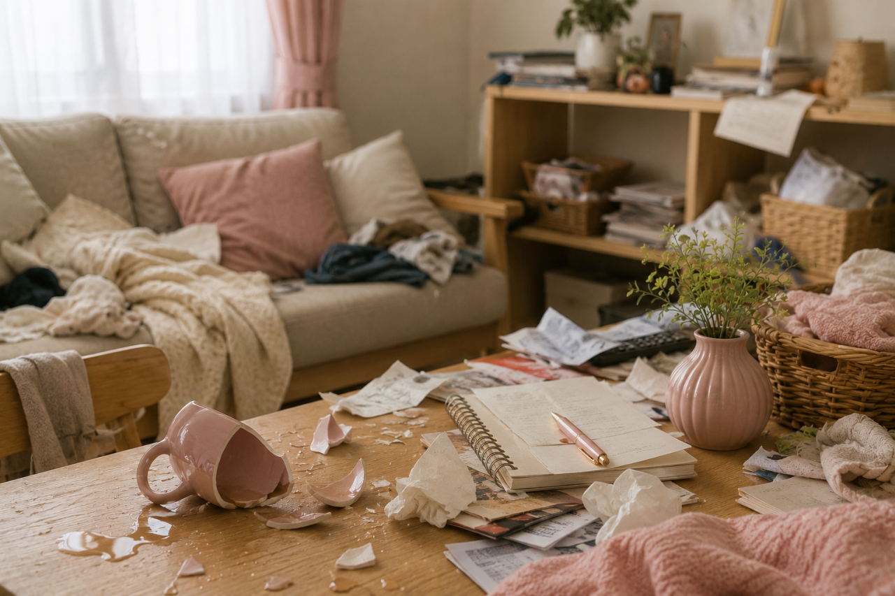 追いかけまわして来て、家事ができない